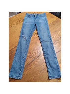 Denizen Levi Jeans Womens 16 BLUE SKINNY ? Distressed Used Ripped Summer Winter